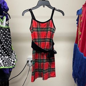 Red and Green Plaid Dress